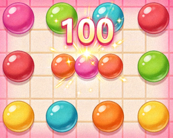 第三步：糖果消除并弹出分数数字的动画演示